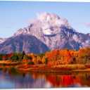 YIOZHAOFH Nature Wall Art for Office Landscape Wall Decor Mountains Pictures Teton Canvas Wall Hanging for Living Room 20X30