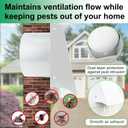 8 Inch Exterior Dryer Vent Cover Outside, Wall Vent Cover Outdoor Hooded Wall Vent with Backdraft Damper for Dryer Kitchen Bathroom Range Hood HVAC Duct Vent, Galvanized Steel (White)