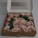 Ling's Moment Dusty Rose Artificial Flowers 16pcs Faux Silk Roses with Stems Real Look, 3.5" Fake Vendela Roses Bulk for DIY Wedding Bouquets Centerpieces Party Baby Shower Home Decoration