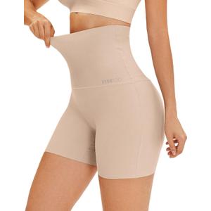 FINETOO High Waisted Tummy Control Underwear for Women Seamless Shapewear Panties Boy Shorts Ladies No Show Boxer Briefs (Small)