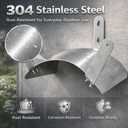 Gardzen 304 Stainless Steel Garden Hose Holder, Heavy Duty Wall Mounted Hanger, Rust-Resistant Outdoor Storage Rack for Backyard, Fence, Garage & Shed