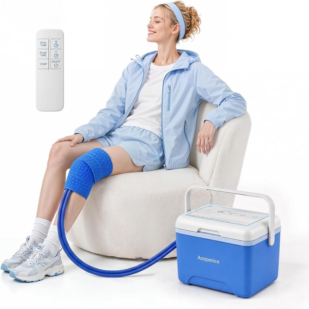 Ice Machine for Knee After Surgery, 9QT Cold Therapy Machine with Smart Temp Control & Programmable Timer, Portable Knee Ice Machine for Recovery & Cryotherapy Pain Relief