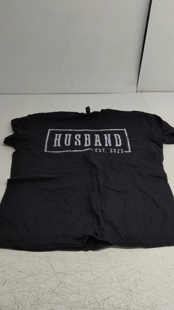 Husband Est 2025 Just Married Honeymoon Sleek Framed Design T-Shirt
XL