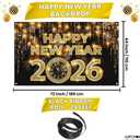 KatchOn, XtraLarge Happy New Year Banner - 72x44 Inch | New Year Backdrop 2026 | New Years Decorations 2026 | NYE Eve Banner For NYE Decorations 2026 | New Years Eve Party Supplies 2026