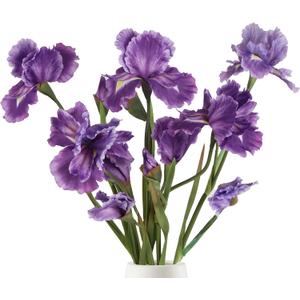 IPOPU Iris Flowers Artificial,5PCS Purple Iris Artificial Silk Flowers 31.1" Fake Flowers Long Stem Flowers for Wedding Office Home Decor(Purple)