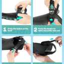 Viginsul Mask Fins Snorkeling Gear for Adults, Full Face Snorkel Mask & Adjustable Swim Fins Snorkel Set, Panoramic View Snorkel Mask Dry Top Anti-Fog Anti-Leak