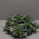 Eucalyptus Wreaths for Front Door 22", Handmade Green Leaves Wreath for Summer, Spring and All Seasons, Greenery Floral Wreath for Wall and Outside