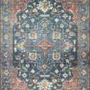 Loloi Skye Collection SKY-08 Denim/Brick 2'-6" x 10'-0" Runner Rug
