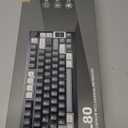 YUNZII AL80 Wireless Mechanical Keyboard,Full Aluminum CNC, Smart LCD Display,Hot Swappable Gasket Mount 75% Layout with Knob,BT/2.4G/USB-C,QMK/VIA Support for Win/Mac (Black, Cocoa Cream V2 Switch)