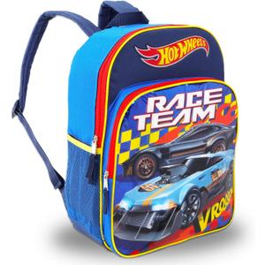 Hot Wheels Backpack -  16" Race Car Backpack | Hot Wheels Bag for Boys, Kids
