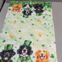 St Patrick's Day Dogs Hand Towel Set of 2 Lucky Clover Shamrocks Decorative Hand Towels for Bathroom Irish Green Kitchen Dish Towel St Patrick's Soft Absorbent Face Fingertip Towels for Guest Gym Spa (14.4x28.3in)