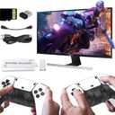 CWZZ Wireless Retro Game Console,4K HDMI Output Plug and Play Retro Video Games for Tv,20,000+ Games,with Dual 2.4G Wireless Controllers(64G),Great, White