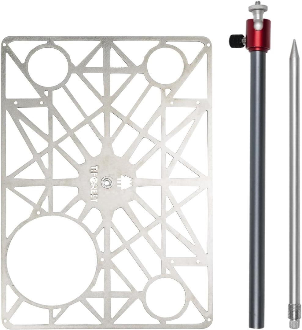 UT201 Hammock Camping Table, Titanium Ultralight Camping Table, Universally Adjustable Tabletop, Backpacking Table for Solo Camping