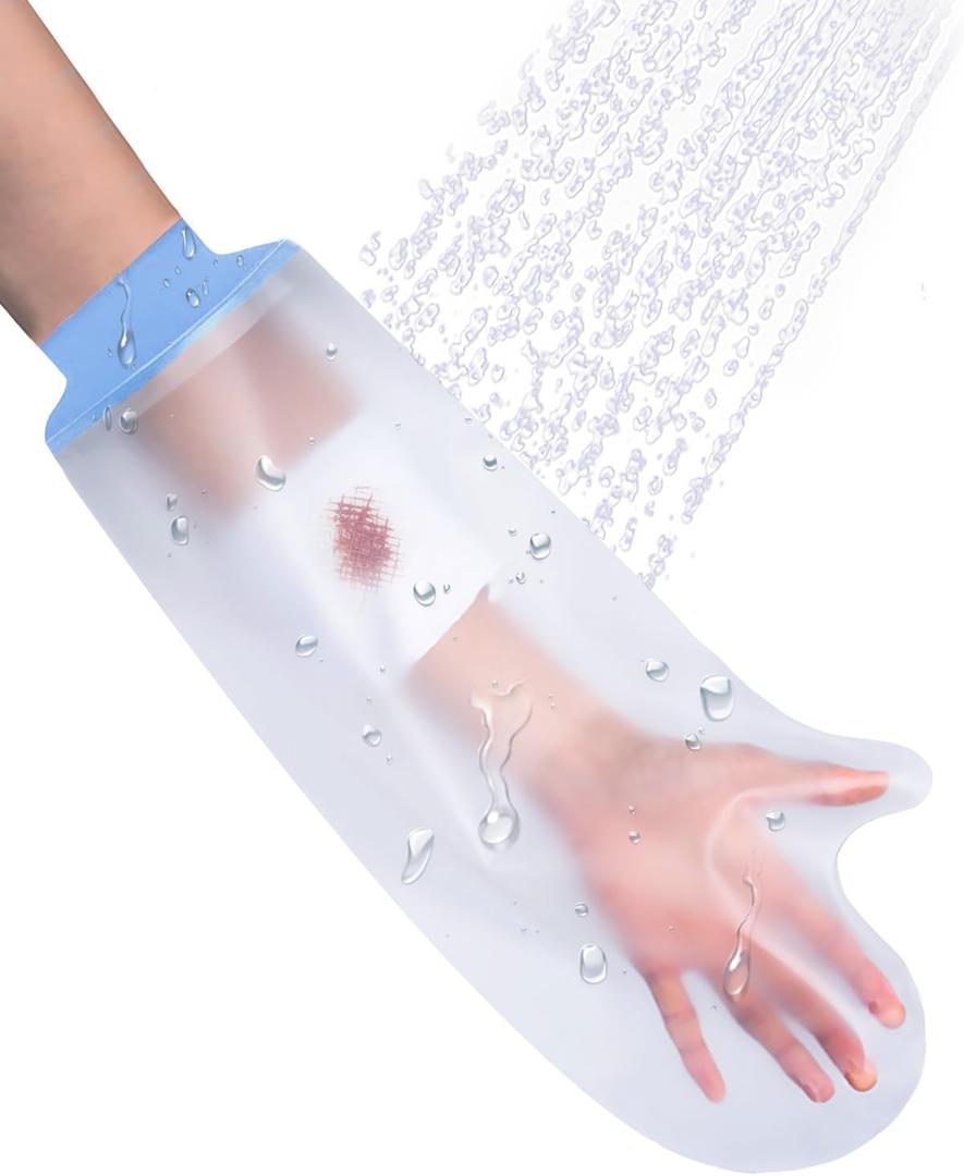 Waterproof Cast Cover Arm Child, Soft Comfortable Reusable Shower Cast Bandage Protectorr for Bath Teens, Child Bandage Protector for Broken Surgery Wound Arm, Hands, Wrists,Protector Bag
