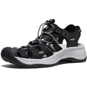 KEEN Women's Astoria West Closed Toe Sandals (7.5, Black/Grey)
