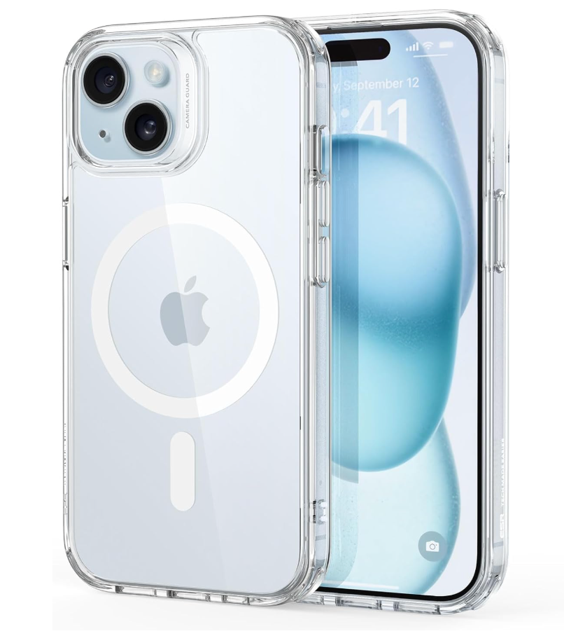ESR for iPhone 15 Case for MagSafe, Anti-Yellowing, Clear | Ultra Slim, 3X Military-Grade Drop Protection, Magnetic Phone Case, Impact Absorbing, Resists Scratches