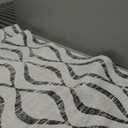 elegant area rug, black and white, (6ft x 9ft)