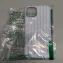 Yeddabox for iPhone 11 Case Cute Striped Phone Case Soft TPU Slim Shockproof Phone Cover for Women Girls, Blue and White