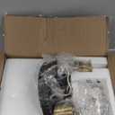 Flush Mount Ceiling Light 3-Light Black Semi Ceiling Light Fixture with Clear Glass Shades, Farmhouse Industrial Gold Brass Kitchen Ceiling Lights for Hallway Entryway Dining Roon Bedroom