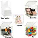 KissYou Acrylic Box Clear Storage Contanier Plastic Hinged Lid Box Coffee Pod Holder Wedding Candy Box Transparent Display Box with Lid