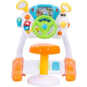COLOR TREE Kids Pretend Ride on Toy,Steering Wheel Driving Simulate Toys for Toddlers