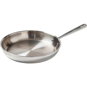 T-Fal Pro Tri-Ply Stainless Steel Fry Pan 12 Inch, Induction Compatible, Oven Safe 500F, Fast & Even Heat, Professional Quality & Durability, Frying Pan, Skillet, Cookware, Dishwasher Safe, Silver