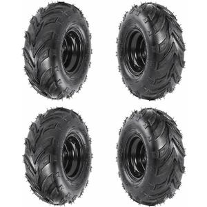 145/70-6 Tubeless Wheel Tire with 6'' Rim 3 Bolt Pattern for 50cc 70cc 90cc 110cc 125cc ATV Go Kart UTV Quad Bike 4 Wheelers (1)