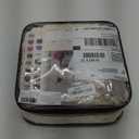 NICEEC Armchair Slipcover Ivory Armchair Covers 1 Piece Easy Fitted Sofa Couch Cover Universal High Stretch Durable Furniture Protector with Skirt Country Style (1 Seater Ivory) (Small)