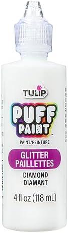 Tulip 16065 Dimensional Fabric Paint 4oz Glitter Diamond, 4 Fl Oz (Pack of 1) 