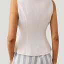 Women's Short Sleeve Blouse, Casual Top for Daily, Work & Vacation Outfits (Beige, M)