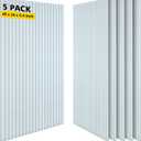 Acoustic Panels,5 Pack Sound Panels Noise Reducing for Walls,48"x24"x0.4" Soundproof Wall Panels,High-Density Acoustic Wall Panels,Decorative Wall Sound Absorbing Panel,White
