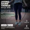 Elite Jumps - Do Hard Things 1 Beaded Jump Ropes | Crossover Jump Rope for Your Exercise Equipment | Segmented Jump Rope (Black/Black)