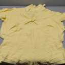 Fisoew Womens Summer 2 Piece Crochet Beach Outfit Cover Ups Button Cardigan Loose Knit Shorts Sets Vacation Swimsuit (Yellow, S)