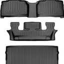 SMARTLINER Floor Mats 3 Rows - Cargo Liner Behind 2nd Row Set Compatible with 2020-2023 Ford Explorer