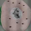 ANWA Adjustable Cat Cone Collar Soft, Cute Cat Donut Collar After Surgery, Kitten Recovery Cones to Stop Licking (Small, Strawberry)