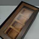 ROTHWELL 4-Slot Solid Walnut Watch Box with Valet Drawer - Premium Jewelry Display Case Organizer with Locking Glass Top and Microsuede Liner for Men & Women (Tan Interior)