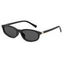 ELITERA Retro Polarized Sunglasses for Womens Men - Trendy Sunnies UV Protection Lightweight Vintage Sun Glasses(Black frame grey lens, 52mm)