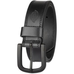 Dickies mens Genuine Leather Belt  Durable Casual Style, Regular & Big and Tall Sizes (38, Black)