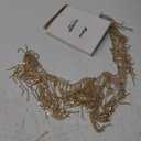 Rhinestone Fringe Belt Beaded Ribbon Diamond Tassel Chain for Jeans Clothing Accessories DIY Decoration (1 Yard, Champagne)