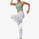 THE GYM PEOPLE Women's Cross Waist Workout Leggings Yoga Pants with Pockets