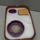 Decorative Box with Tray, Magnetic Lid Metal Tray & Bamboo Storage Box w/Removable Dividers, Versatile storage trays and Containers - Sun and Moon Themed Gift Set