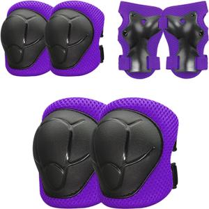 Knee Pads for Kids， Knee Pads and Elbow Pads Set Toddler 3-10 Years Protective Gear Set for Girls Boys with Wrist Guards for Skating Cycling Bike Rollerblading Scooter