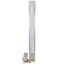 PetSafe 1-Piece Sliding Glass Pet Door for Dogs & Cats - Adjustable Height 75 7/8" to 80 11/16"- Small, Satin, No-Cut Install, Aluminum Patio Panel Insert, Great for Renters or Seasonal Installation