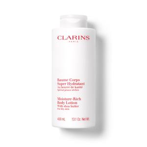 Clarins Moisture-Rich Body Lotion | Intensely Hydrates | Nourishes, Softens and Smoothes | Non-Greasy and Fast Absorbing | 88% Natural Ingredients | Body Cream With Shea Butter | For Dry Skin Types