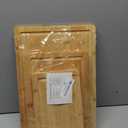 Hiware 3-piece Bamboo Cutting Boards for Kitchen, Heavy Duty Bamboo Cutting Board with Juice Groove, Wood Cutting Board Set for Meat, Vegetables