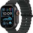 Apple Watch Ultra 2 (GPS + Cellular, 49MM) - Black Titanium Case with Black Ocean Band (Renewed Premium)