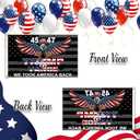 Trump 45th 47th President Flag Trump Vance Won Took America Back Flag for Yard Bedroom Garden Car Outdoor Decor with 2 Brass Grommets (black)