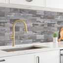 100 Pieces Peel and Stick Backsplash for Kitchen, 3" x 6" PVC Subway Tile Upgraded Distressed Wood Backsplash Stick on Tile Elevate Kitchen, Bathroom, Fireplace,RV