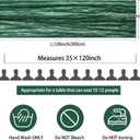 5 x 12 Pack 10Ft Cheesecloth Table Runner 35x120 Inch Boho Gauze Table Runner Rustic Cheese Cloth Long Romantic Table Runners for Wedding Bridal Shower Birthday Party Table Decor (Dark Green)