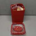 XLHOMO Dark Red Bathroom Accessory Set, 9-Piece Burgundy Bathroom Set with Trash Can, Toothbrush Holder, Toothbrush Cup,Soap Dispenser,Soap Dish,Toilet Brush Holder,2 Qtip Holder Dispensers and Tray